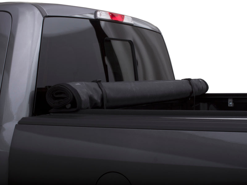 Load image into Gallery viewer, Lund 07-17 Chevy Silverado 1500 (6.5ft. Bed) Genesis Elite Roll Up Tonneau Cover - Black
