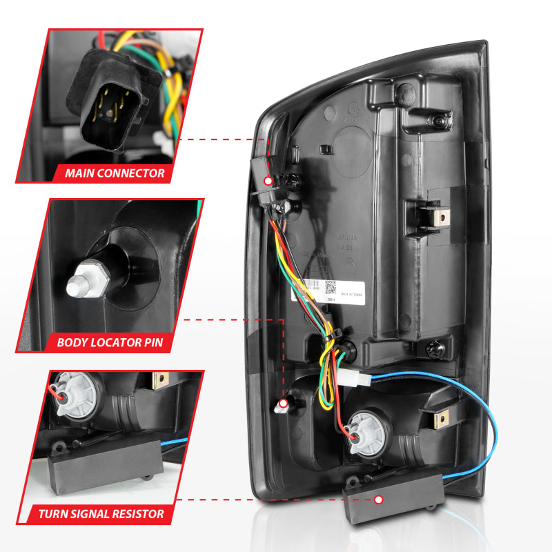 Load image into Gallery viewer, ANZO 2002-2006 Dodge  Ram 1500 LED Tail Lights w/ Light Bar Black Housing Smoke Lens
