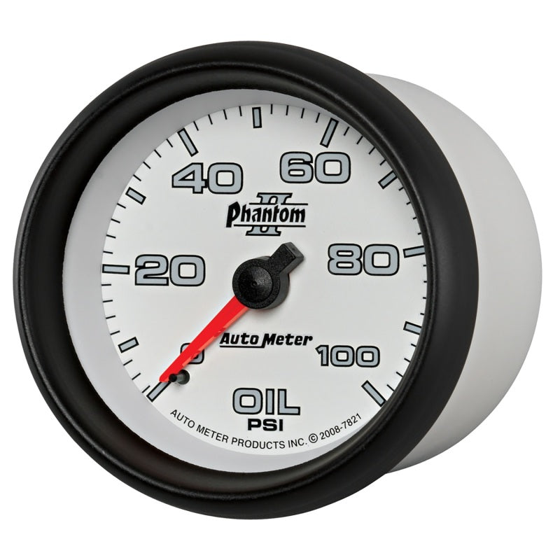 Load image into Gallery viewer, Autometer Phantom II 2-5/8in 100 PSI Mechanical Oil Pressure Gauge
