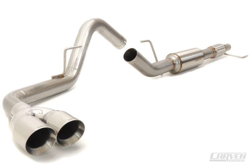 Load image into Gallery viewer, Carven 15-20 Ford F-150 Ecoboost Competitor Series Cat-Back w/TR-Series Muf. &amp; 4in Dual Tip-Polished
