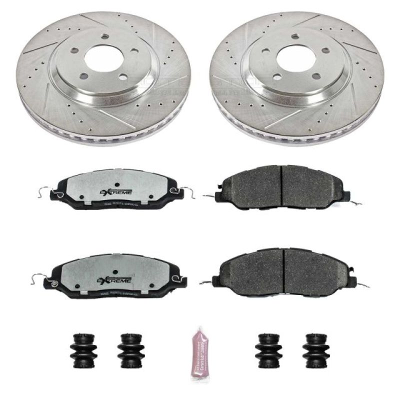 Load image into Gallery viewer, Power Stop 11-14 Ford Mustang Front Z26 Street Warrior Brake Kit
