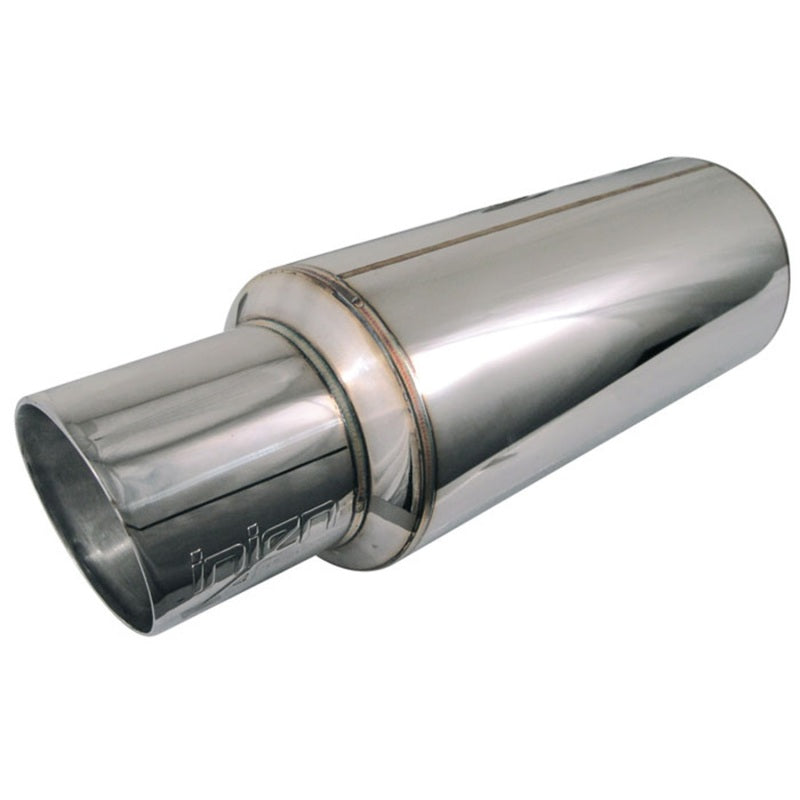 Load image into Gallery viewer, Injen 2 3/8 Universal Muffler w/Stainless Steel resonated rolled tip (Injen embossed logo)
