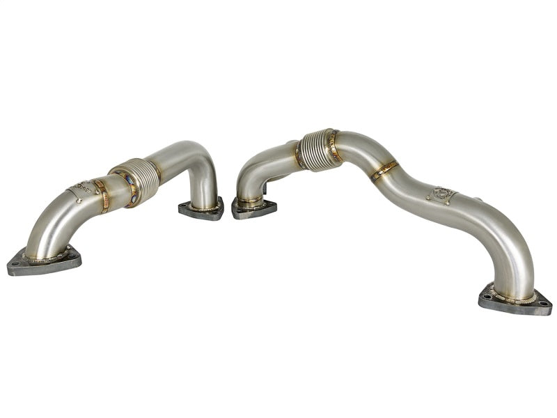 Load image into Gallery viewer, aFe Twisted Steel Power Package Up-Pipes / Manifold 08-10 Ford Diesel Trucks V8 6.4L (td)
