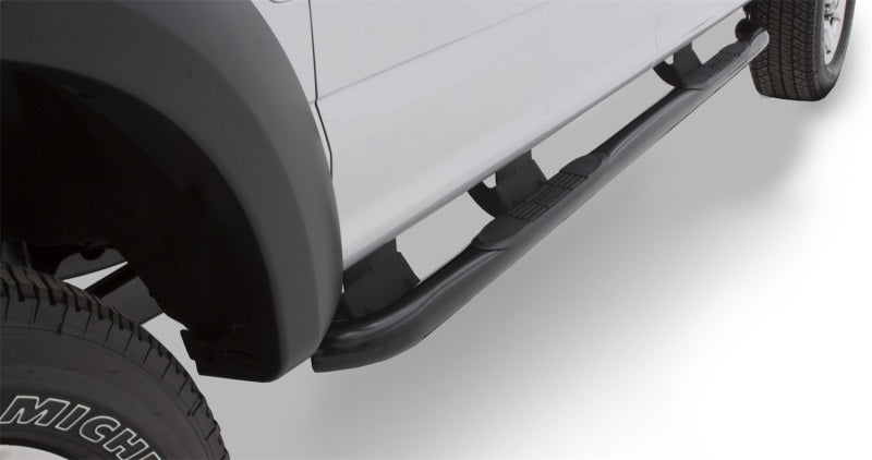 Load image into Gallery viewer, Lund 2019 RAM 1500 Crew Cab 3in. Round Bent Steel Nerf Bars - Black
