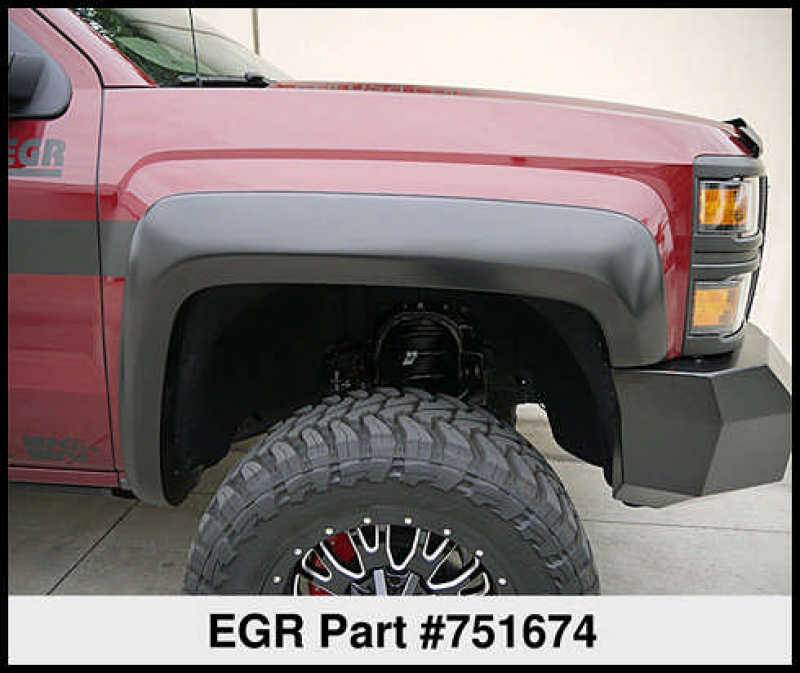 Load image into Gallery viewer, EGR 14+ Chev Silverado 5.8ft Bed Rugged Look Fender Flares - Set
