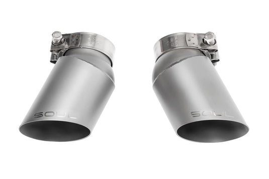 SOUL 10-12 Porsche 997.2 Turbo GT2 Style Bolt On Exhaust Tips (Signature Satin)