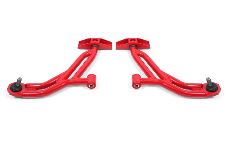 Load image into Gallery viewer, BMR 10-14 Ford Mustang Adj. Lower A-Arms Delrin/Rod End w/ 19mm STD. Ball Joint - Red
