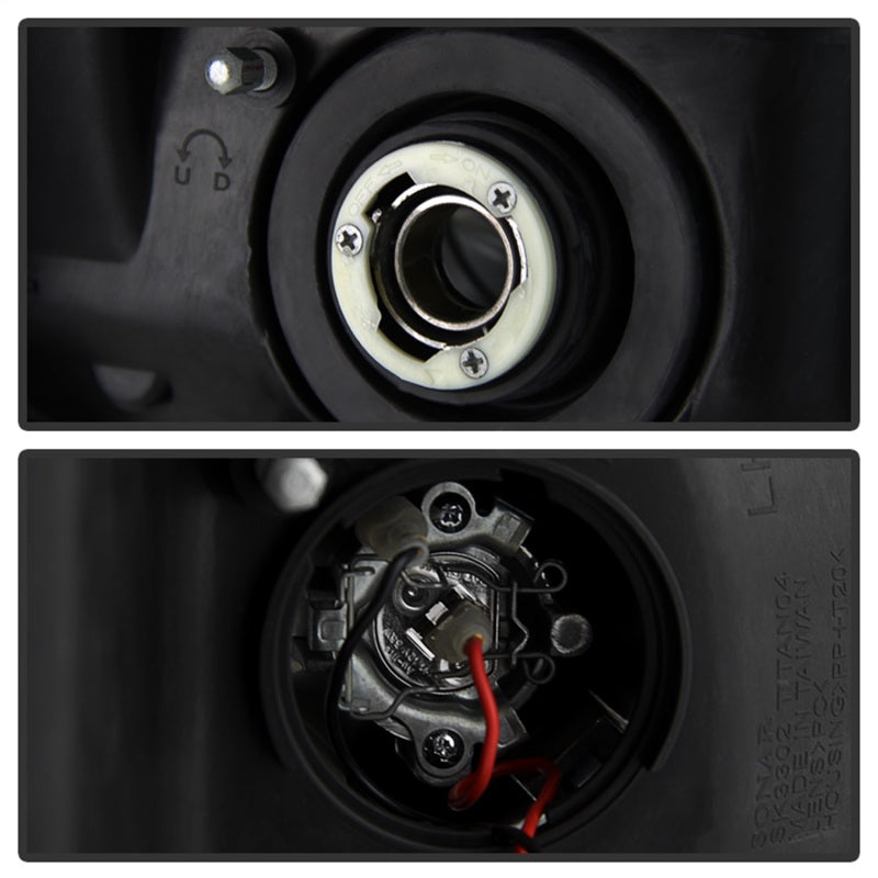 Load image into Gallery viewer, Spyder Nissan Titan 04-14/Armada 04-07 Projector Headlights LED Halo LED Chrm PRO-YD-NTI04-HL-C
