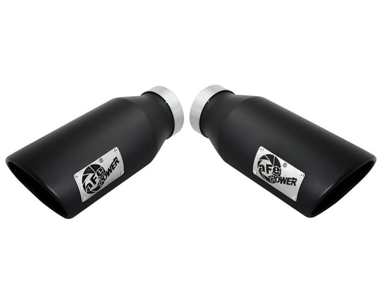 aFe Diesel Exhaust Tip Bolt On Black 4in Inlet x 6in Outlet x 15in