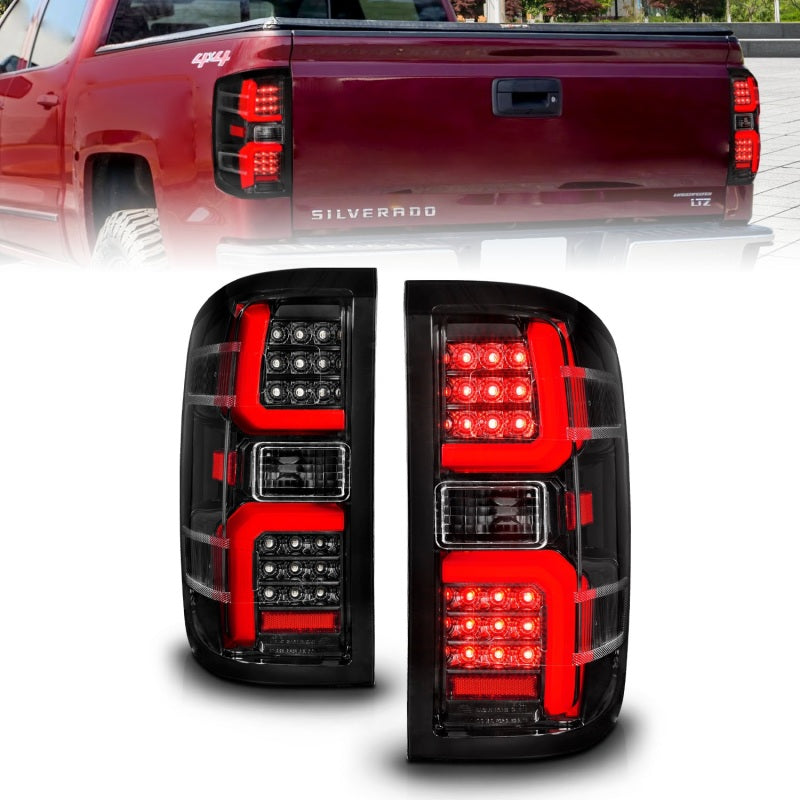 Load image into Gallery viewer, ANZO 15-19 Chevrolet Silverado 2500 HD/3500 HD LED Taillight w/ Sequential Black Housing/Clear Lens
