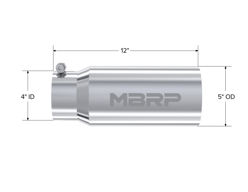 Load image into Gallery viewer, MBRP Universal Tip 5 O.D. Dual Wall Straight 4 inlet 12 length

