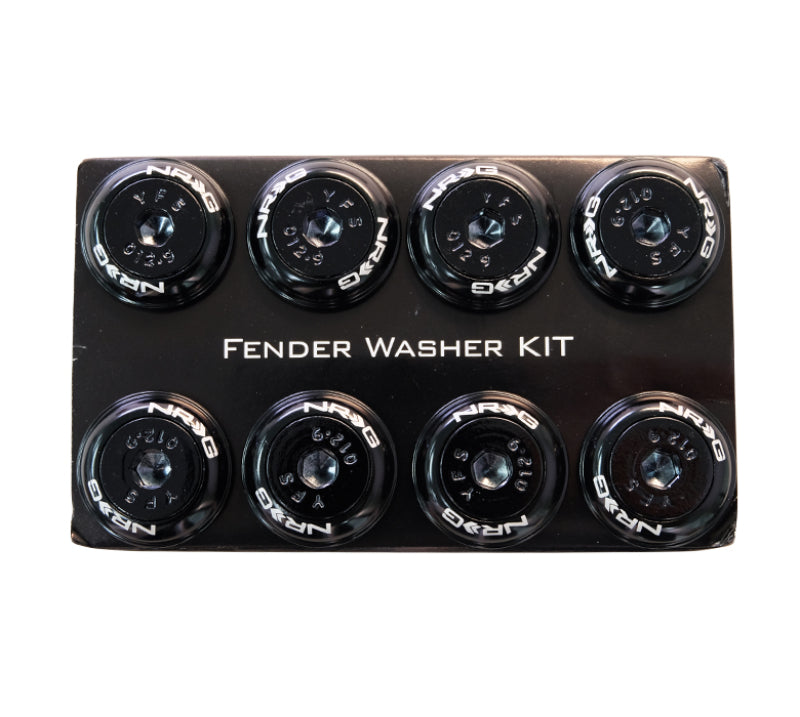 Load image into Gallery viewer, NRG Fender Washer Kit w/Color Matched M8 Bolt Rivets For Plastic (Black) - Set of 8
