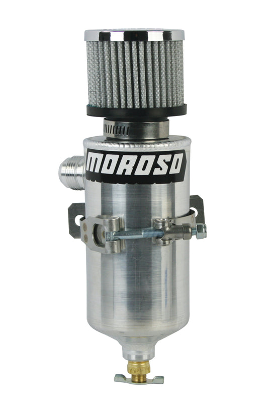 Moroso Breather Tank/Catch Can -12An Male Fitting - Aluminum