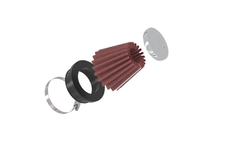 Load image into Gallery viewer, K&amp;N Universal Chrome Filter 2.125 in Flange ID / 3in Base OD / 2in Top OD / 2.75in Height
