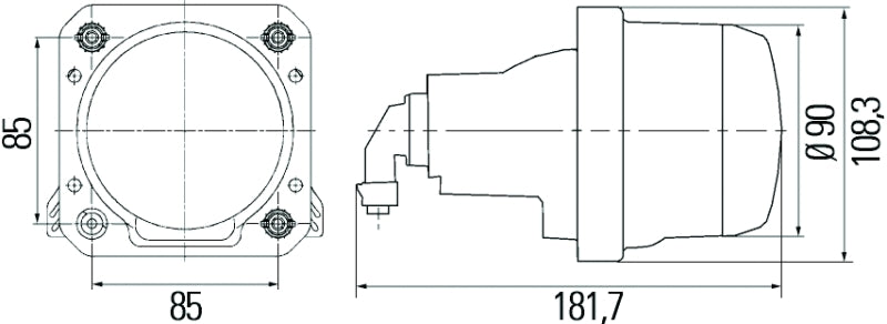 Load image into Gallery viewer, Hella 90mm Bi-Halogen / Bi-Xenon V2 Shutter Pigtail
