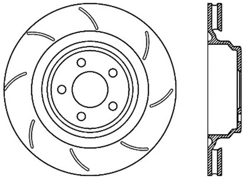 Load image into Gallery viewer, StopTech SportStop 06-09 Chrysler SRT-8 Rear Right Drilled &amp; Slotted Rotor

