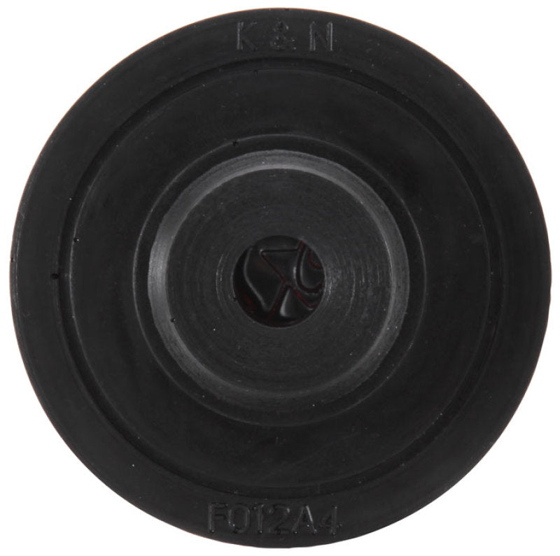 Load image into Gallery viewer, K&amp;N Rubber Base Chrome Top Push-In Crankcase Vent Filter 3in OD x 2-1/2in H.
