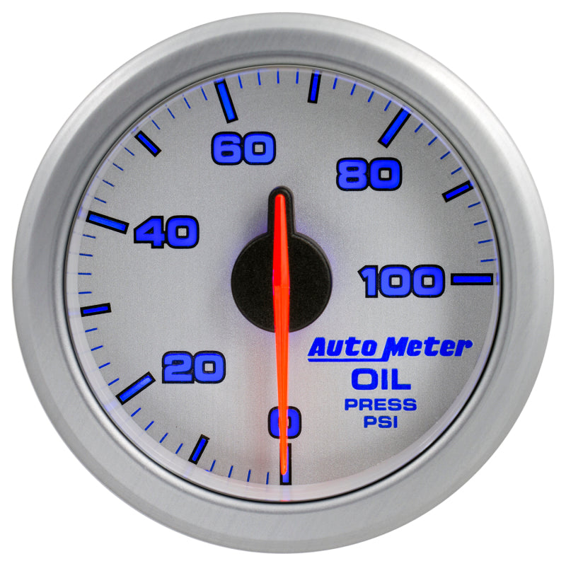 Load image into Gallery viewer, Autometer Airdrive 2-1/6in Oil Pressure Gauge 0-100 PSI - Silver
