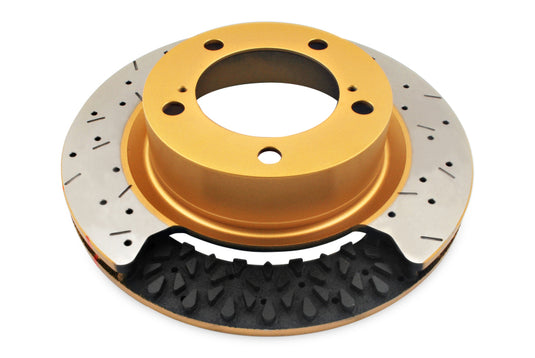 DBA 2010+ Camaro V8 SS Front Drilled & Slotted 5000 Series 2 Piece Rotor Assembled w/ Black Hat