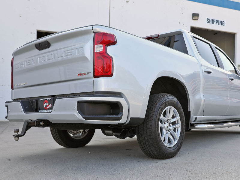 Load image into Gallery viewer, aFe Rebel XD Series 3in 304SS DPF-Back 20-21 GM Trucks L6-3.0L (td) LM2 - Dual Black Tip
