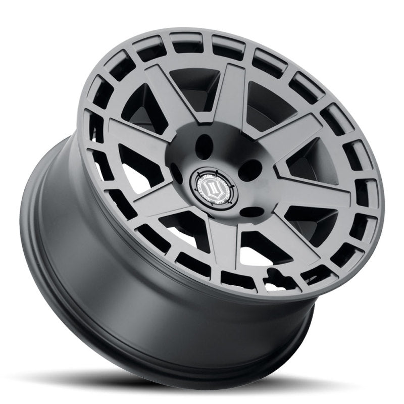 Load image into Gallery viewer, ICON Compass 17x8.5 5x5 -6mm Offset 4.5in BS Satin Black Wheel
