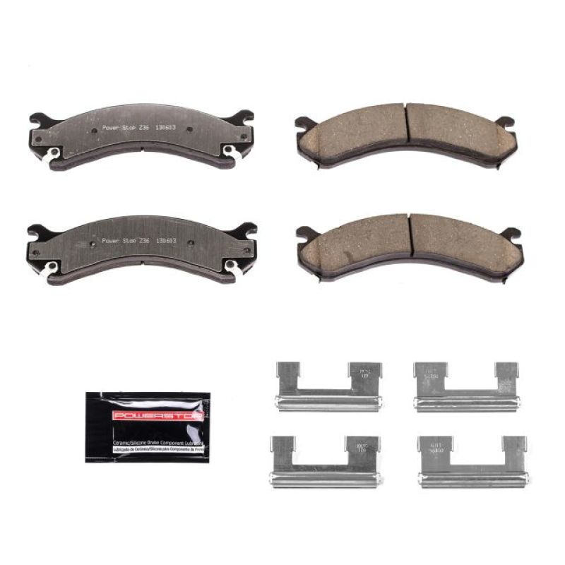 Load image into Gallery viewer, Power Stop 01-06 Chevrolet Silverado 3500 Rear Z36 Truck &amp; Tow Brake Pads w/Hardware
