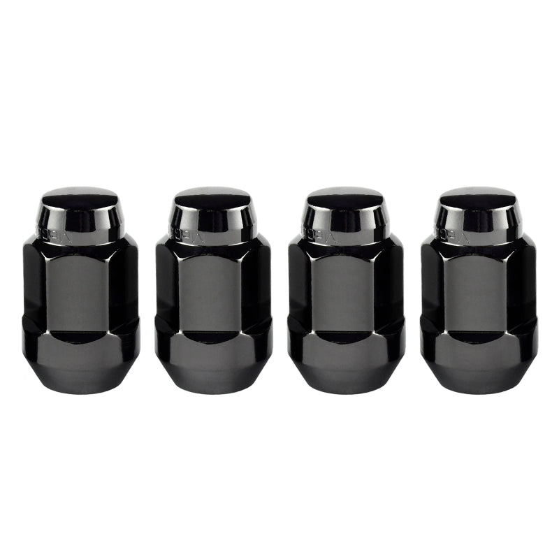 Load image into Gallery viewer, McGard Hex Lug Nut (Cone Seat Bulge Style) 1/2-20 / 3/4 Hex / 1.45in. Length (4-pack) - Black
