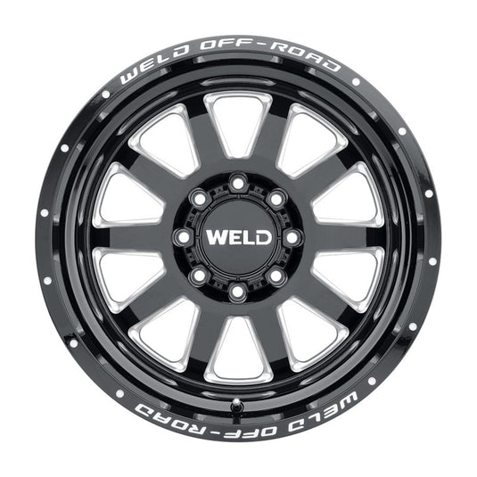 Weld Off-Road W102 20X10 Stealth 8X180 ET-18 BS4.75 Gloss Black MIL 124.3