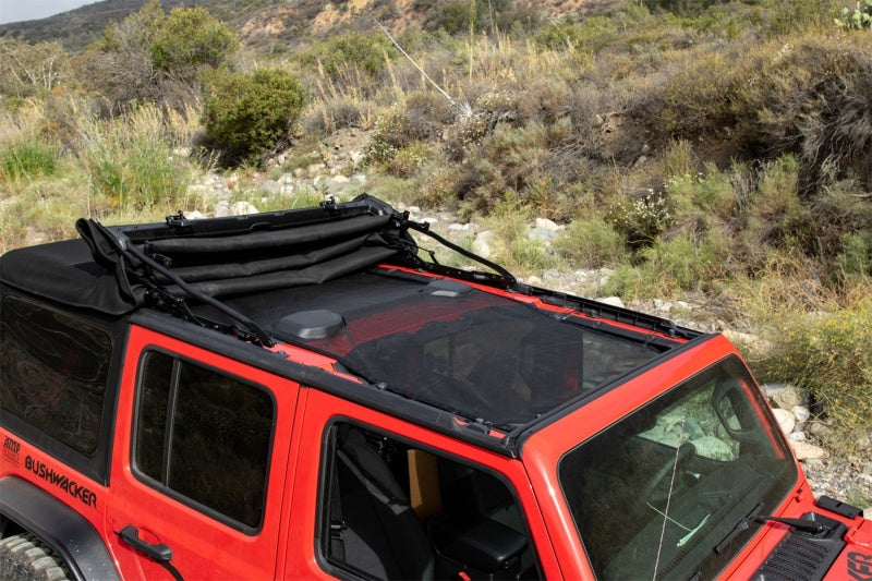 Load image into Gallery viewer, Rampage 2018-2019 Jeep Wrangler(JL) Unlimited Sport 4-Door Mesh Shade Top - Extended - Black
