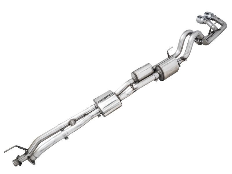 Load image into Gallery viewer, AWE 16-22 Toyota Tacoma 0FG Catback Exhaust w/ BashGuard - Dual Chrome Silver Tips

