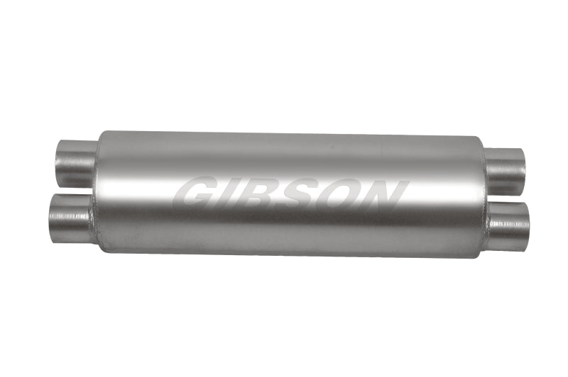 Load image into Gallery viewer, Gibson SFT Superflow Dual/Dual Round Muffler - 8x24in/3in Inlet/2.5in Outlet - Stainless
