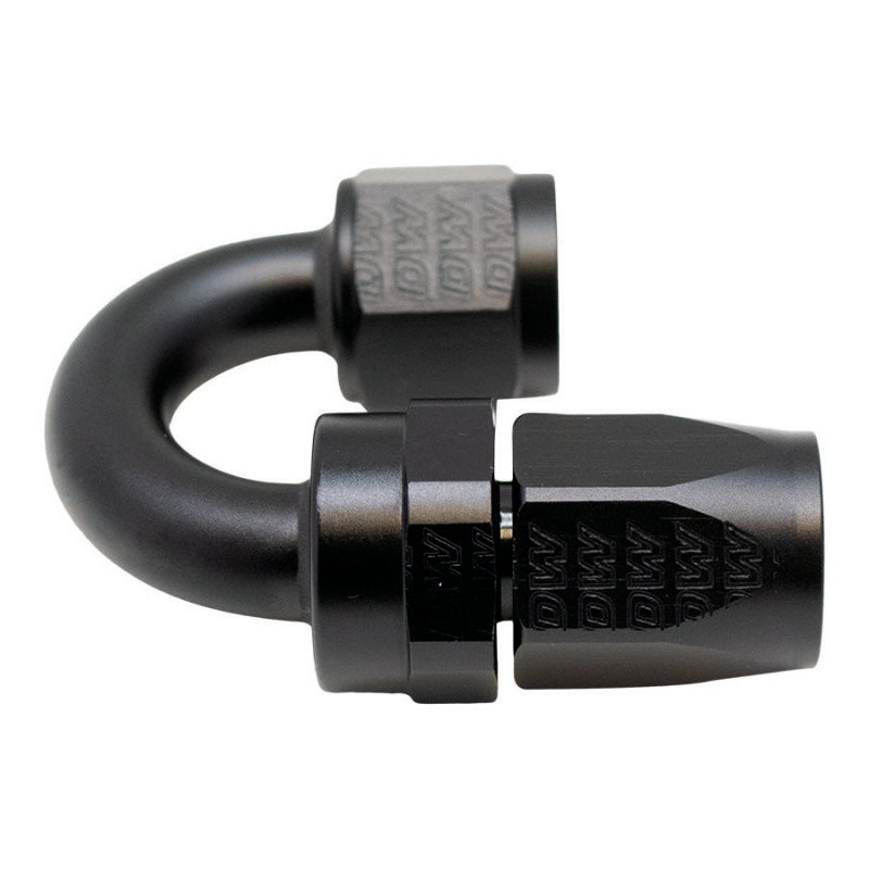 Load image into Gallery viewer, DeatschWerks 8AN Female Swivel 180-Degree Hose End CPE - Anodized Matte Black
