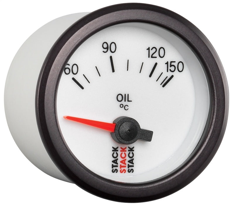 Load image into Gallery viewer, Autometer Stack 52mm 60-150 Deg C M10 Male Electric Oil Temp Gauge - White
