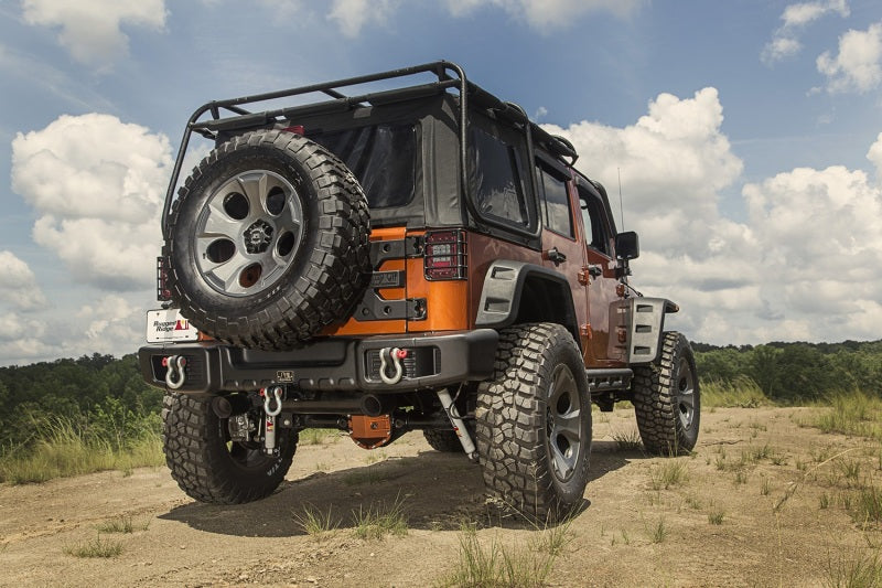 Load image into Gallery viewer, Rugged Ridge Spartacus Rear Bumper Black 07-18 Jeep Wrangler
