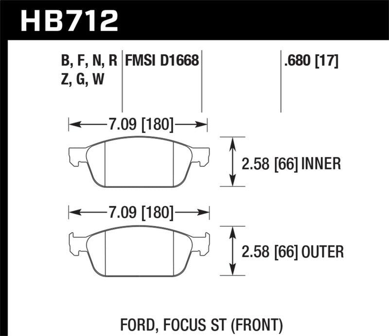 Load image into Gallery viewer, Hawk 13-14 Ford Focus 2.0L ST Front ER-1 Brake Pads

