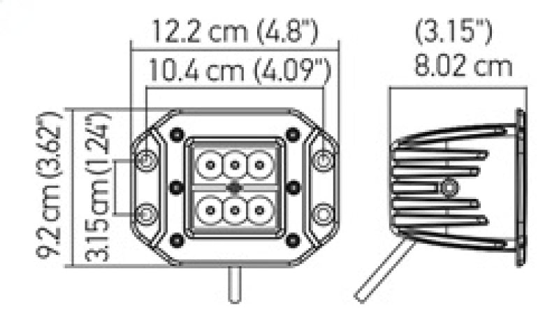 Load image into Gallery viewer, Hella Value Fit Flush Mount 3in 18W Cube Flood Beam LED Light
