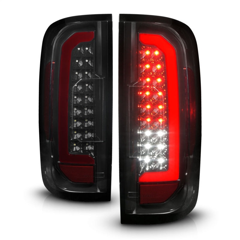 Load image into Gallery viewer, ANZO 15-21 Chevrolet Colorado Full LED Tail Lights w/ Red Lightbar Black Housing Smoke Lens
