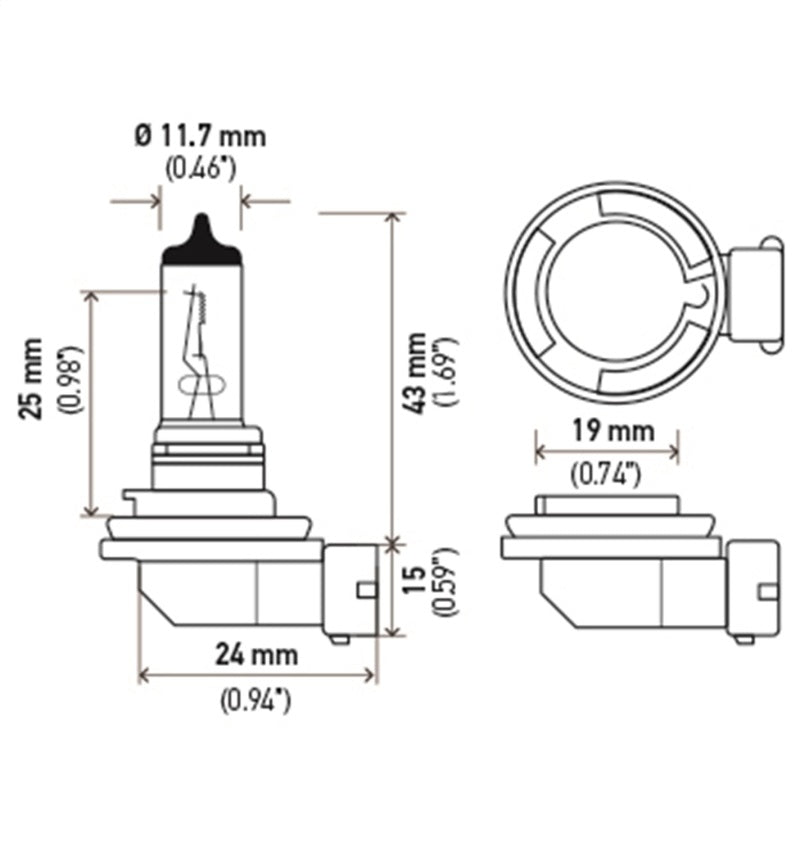 Load image into Gallery viewer, Hella Bulb H11 12V 55W PGJ19-2 T4 LONG LIFE
