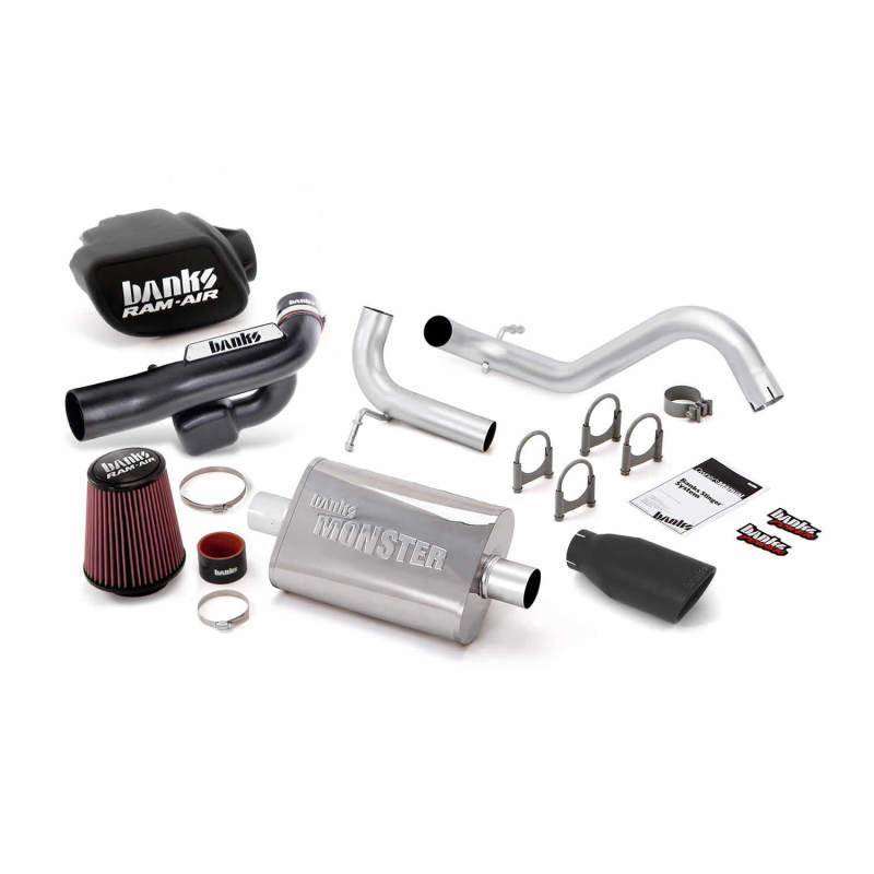 Load image into Gallery viewer, Banks Power 12-15 Jeep 3.6L Wrangler (All) 2dr Stinger Sys (no AutoMind) - SS Single Exh w/ Blk Tip
