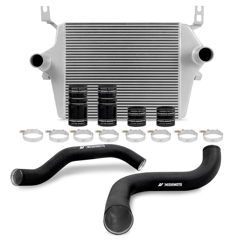 Load image into Gallery viewer, Mishimoto 99-03 Ford 7.3L Powerstroke PSD Silver Intercooler Kit w/ Black Pipes
