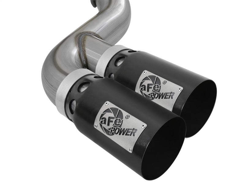 Load image into Gallery viewer, aFe Rebel XD 4in SS DPF-Back Exhaust 17-18 Ford Diesel Trucks V8-6.7L (td) w/ Dual Black Tips
