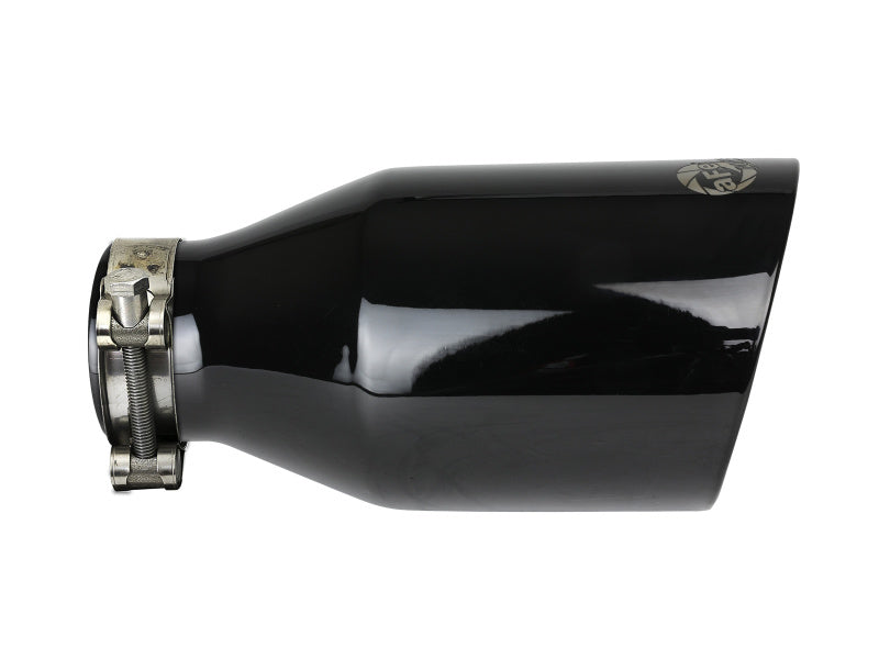 Load image into Gallery viewer, aFe MACH Force-Xp 409 SS Clamp-On Exhaust Tip 2.5in. Inlet / 4.5in. Outlet / 9in. L - Black
