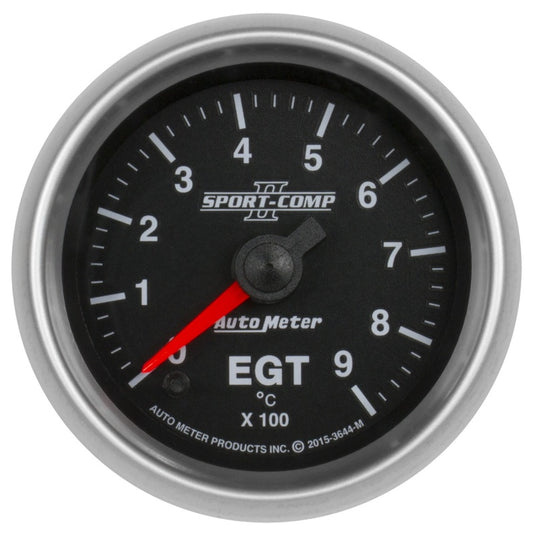 Autometer Sport-Comp II Gauge Pyrometer (Egt) 2 1/16in 900c Digital Stepper Motor Sport-Comp II