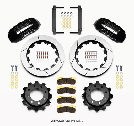 Wilwood TX6R Rear Kit 16.00in Black 1999-2010 GM Trk 2500 HD 4.84 Cntr