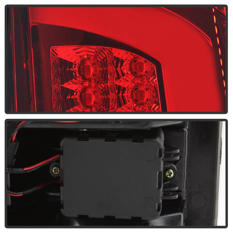 Load image into Gallery viewer, Spyder 07-09 Dodge Ram 2500/3500 V3 Light Bar LED Tail Lights - Red Clear (ALT-YD-DRAM06V3-LBLED-RC)
