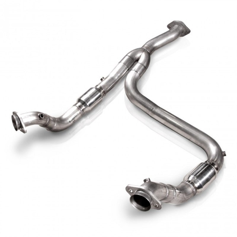 Load image into Gallery viewer, Stainless Works 2011-14 F-150 3.5L 3in Downpipe High-Flow Cats Y-Pipe Factory Connection
