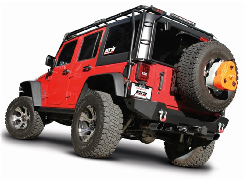Load image into Gallery viewer, Borla 12-16 Jeep Wrangler 3.6L AT/MT 4DR 4WD S SQ RL AC SR 2.5in 2in TIP 3.5inx3.28in Black Chrome
