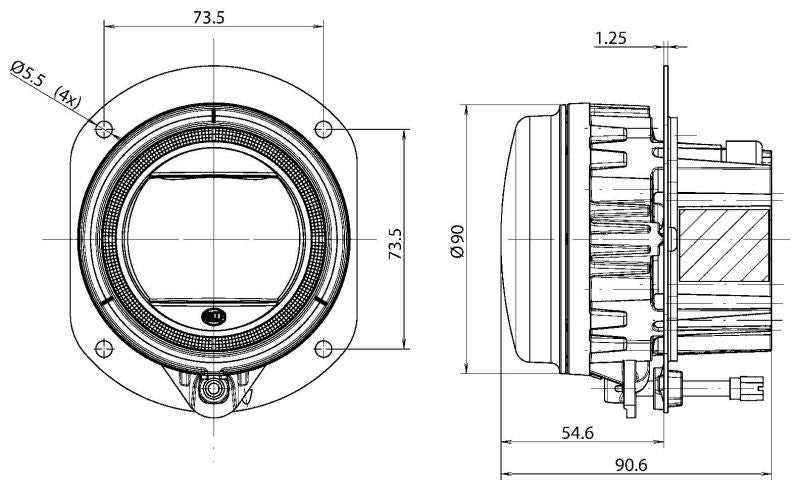 Load image into Gallery viewer, Hella 90mm LED L4060 Fog Light Module
