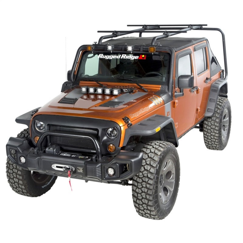 Load image into Gallery viewer, Rugged Ridge Round 56.5in Sherpa Roof Rack Crossbars
