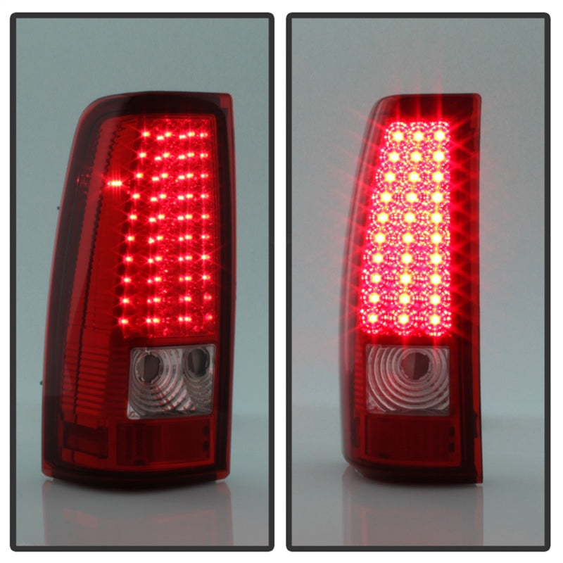 Load image into Gallery viewer, xTune Chevy Silverado 1500/2500/3500 99-02 LED Tail Lights Red Clear ALT-ON-CS99-LED-RC
